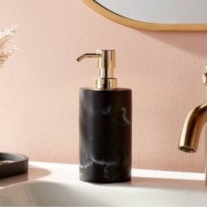 Marble Soap Pump Black - Threshold™: Resin Bathroom Dispenser, 250ml Capacity